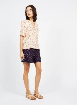 Katoenen Short Met Print | Blauw -MORGAN Verkoop 3969482