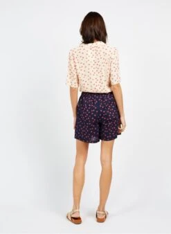 Katoenen Short Met Print | Blauw -MORGAN Verkoop 3969484