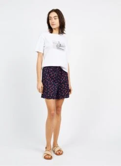Katoenen Short Met Print | Blauw -MORGAN Verkoop 3969488