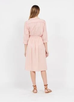 Wijde Blouse Van Gestreept Katoen | Roze -MORGAN Verkoop 3972105