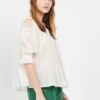 Katoenen Blouse Met Ronde Hals | Beige -MORGAN Verkoop 3972122