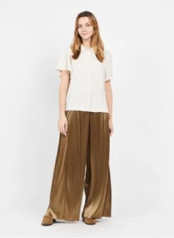 TWINSET Soepelvallende Blouse Met Klassieke Kraag | Beige -MORGAN Verkoop 3972196 1