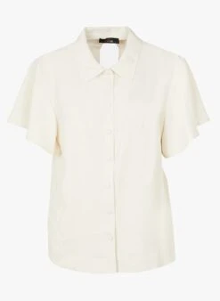 TWINSET Soepelvallende Blouse Met Klassieke Kraag | Beige -MORGAN Verkoop 3972547