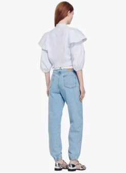 Sandro YZEURE - Katoenen, Korte Blouse Met Strepen En Maokraag | Wit 15 Sandro YZEURE - Katoenen, Korte Blouse Met Strepen En Maokraag | Wit -MORGAN Verkoop 3975021