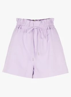 Suncoo BILAL - Wijde Short Met Hoge Taille | Violet -MORGAN Verkoop 3978894