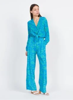 Suncoo LISA - Blouse Van Viscose Met Bloemenmotief | Blauw -MORGAN Verkoop 3980195