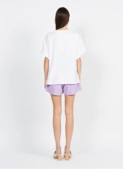 Suncoo BILAL - Wijde Short Met Hoge Taille | Violet -MORGAN Verkoop 3980285