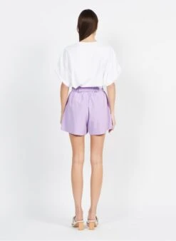 Suncoo BILAL - Wijde Short Met Hoge Taille | Violet -MORGAN Verkoop 3980288