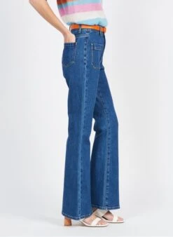 Suncoo ROUAN - Jeans Met Hoge Taille En Wijd Uitlopende Pijpen | Jeans Onbewerkt -MORGAN Verkoop 3980338