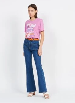 Suncoo ROUAN - Jeans Met Hoge Taille En Wijd Uitlopende Pijpen | Jeans Onbewerkt -MORGAN Verkoop 3980346