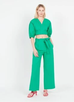 Suncoo LOTTIE - Korte, Katoenen Top | Groen -MORGAN Verkoop 3980621