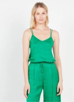 Suncoo LUCIOLE - Soepelvallend Topje Met V-hals | Groen