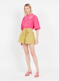 Suncoo BOBBY - Wijd, Katoenen Short | Groen -MORGAN Verkoop 3980679