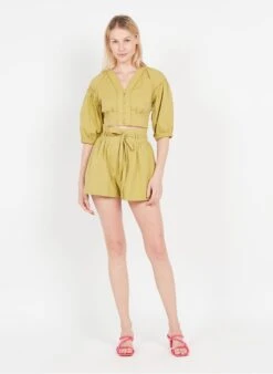 Suncoo BOBBY - Wijd, Katoenen Short | Groen -MORGAN Verkoop 3980684