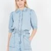 Suncoo LIETTE - Blouse Met Peterpankraagje | Jeans Onbewerkt 2 Suncoo LIETTE - Blouse Met Peterpankraagje | Jeans Onbewerkt -MORGAN Verkoop 3980721