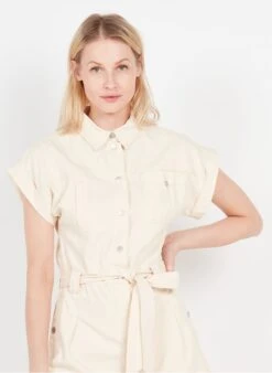 Suncoo IRIS - Playsuit Met Overhemdkraagje | Beige -MORGAN Verkoop 3980857