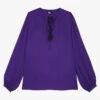 THE KOOPLES Top Van Viscose Met Tuniekhals | Violet -MORGAN Verkoop 3983374