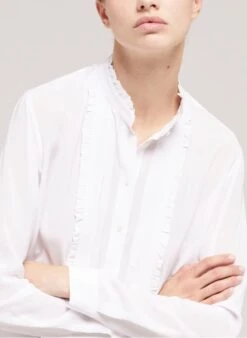 THE KOOPLES Soepelvallende Blouse Van Viscose | Wit -MORGAN Verkoop 3983617