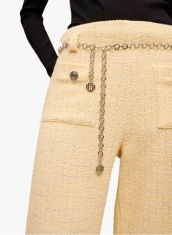 Maje PILLO - Broek Van Tweed | Geel -MORGAN Verkoop 3991004