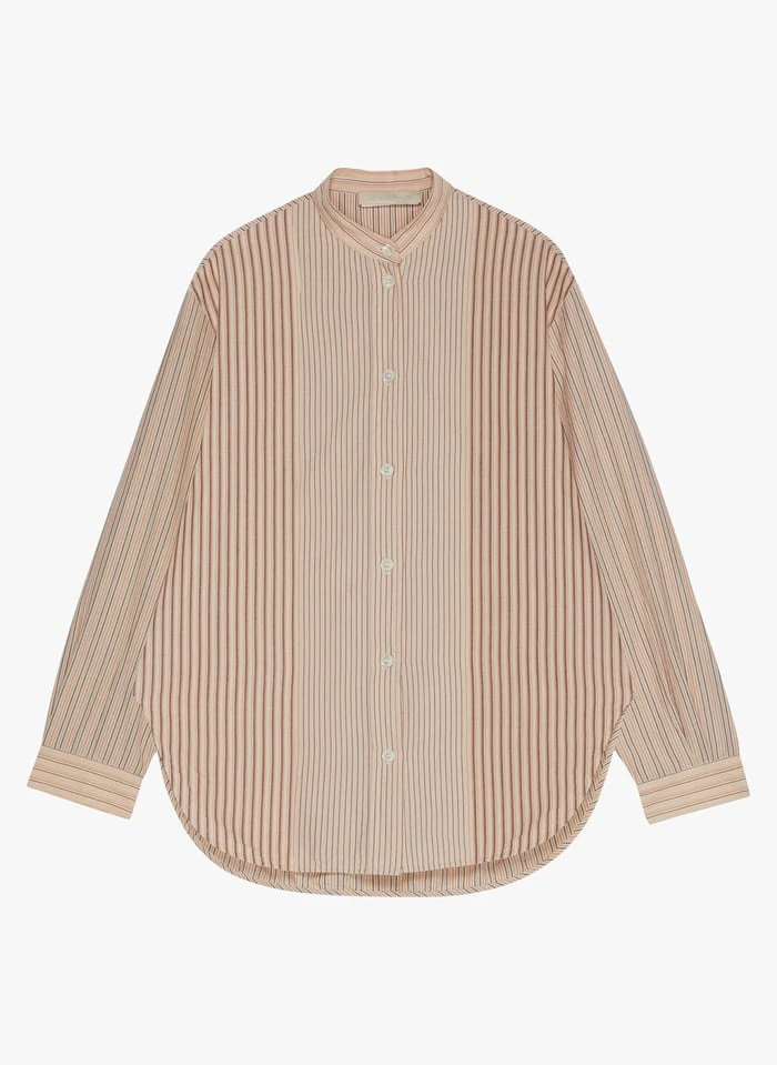 Vanessa Bruno LIDIANE - Wijd, Gestreept Overhemd Van Katoen | Beige 6 Vanessa Bruno LIDIANE - Wijd, Gestreept Overhemd Van Katoen | Beige - Afbeelding 4