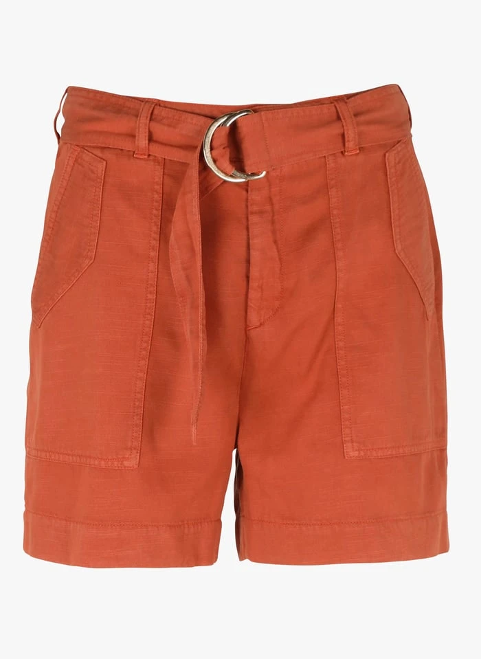 Reiko STANLY - Ruimvallend Short Katoenblend | Oranje 5 Reiko STANLY - Ruimvallend Short Katoenblend | Oranje - Afbeelding 3