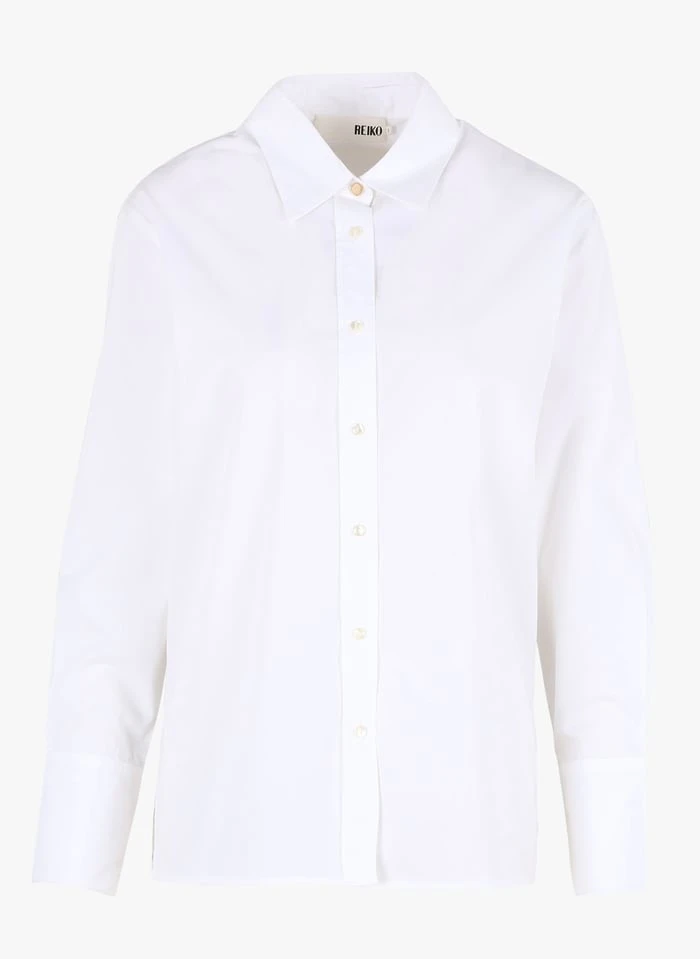 Reiko CAISSY - Rechte, Katoenen Blouse | Wit 5 Reiko CAISSY - Rechte, Katoenen Blouse | Wit - Afbeelding 3