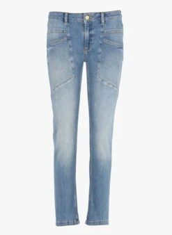 Reiko NINE - Boyfriend-jeans Met Lage Taille Katoenblend | Blauw 9 Reiko NINE - Boyfriend-jeans Met Lage Taille Katoenblend | Blauw -MORGAN Verkoop 4002674