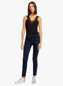 MORGAN DNINO - Kanten Singlet | Zwart -MORGAN Verkoop 4003577