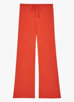 American Vintage ZELYM - Straight-fit Broek Van Katoenmix | Rood -MORGAN Verkoop 4007361