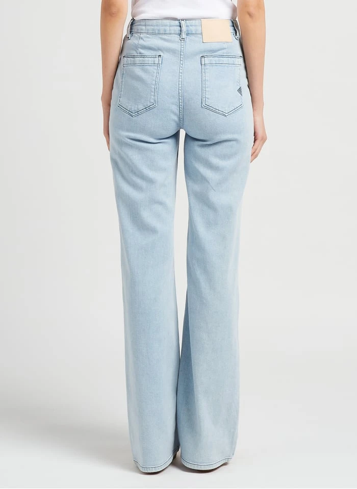 Reiko WILLOW - Wijde Jeans Met Verwassen Effect Katoenblend | Jeans Verschoten 4 Reiko WILLOW - Wijde Jeans Met Verwassen Effect Katoenblend | Jeans Verschoten - Afbeelding 2