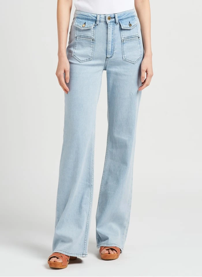 Reiko WILLOW - Wijde Jeans Met Verwassen Effect Katoenblend | Jeans Verschoten 3 Reiko WILLOW - Wijde Jeans Met Verwassen Effect Katoenblend | Jeans Verschoten