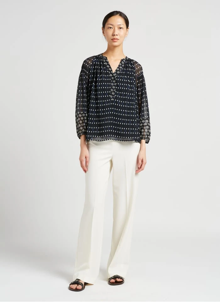 MAISON 123 LIVIA - Wijde Broek Met Hoge Taille | Beige 8 MAISON 123 LIVIA - Wijde Broek Met Hoge Taille | Beige - Afbeelding 6