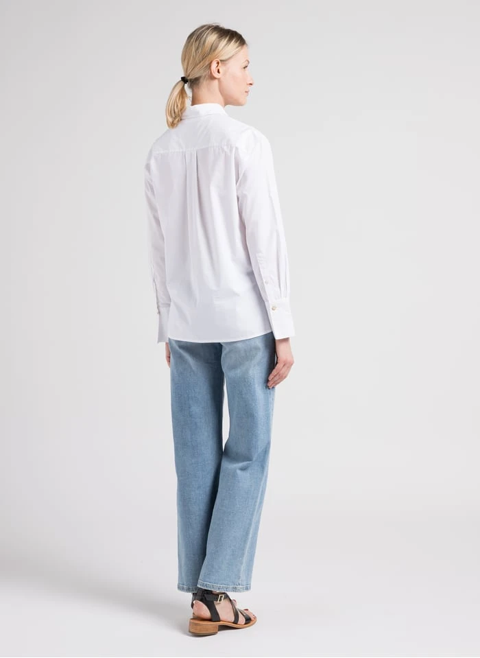 Reiko CAISSY - Rechte, Katoenen Blouse | Wit 7 Reiko CAISSY - Rechte, Katoenen Blouse | Wit - Afbeelding 5