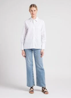 Reiko CAISSY - Rechte, Katoenen Blouse | Wit 10 Reiko CAISSY - Rechte, Katoenen Blouse | Wit -MORGAN Verkoop 4008376