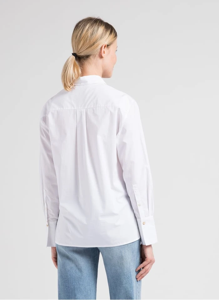 Reiko CAISSY - Rechte, Katoenen Blouse | Wit 4 Reiko CAISSY - Rechte, Katoenen Blouse | Wit - Afbeelding 2