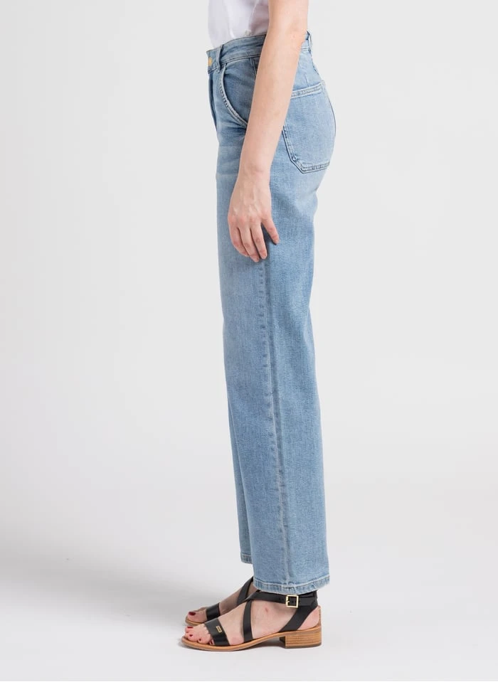 Reiko POM - Wijde Jeans Van Katoenmix Met Uitlopende Pijpen | Jeans Verschoten 5 Reiko POM - Wijde Jeans Van Katoenmix Met Uitlopende Pijpen | Jeans Verschoten - Afbeelding 3