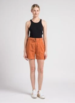 Reiko STANLY - Ruimvallend Short Katoenblend | Oranje 10 Reiko STANLY - Ruimvallend Short Katoenblend | Oranje -MORGAN Verkoop 4008581