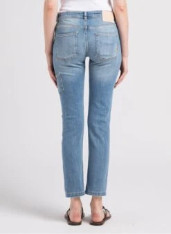 Reiko NINE - Boyfriend-jeans Met Lage Taille Katoenblend | Blauw 7 Reiko NINE - Boyfriend-jeans Met Lage Taille Katoenblend | Blauw -MORGAN Verkoop 4008608
