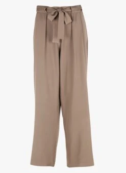 Vila Wijde Broek Met Hoge Taille | Bruin -MORGAN Verkoop 4009450