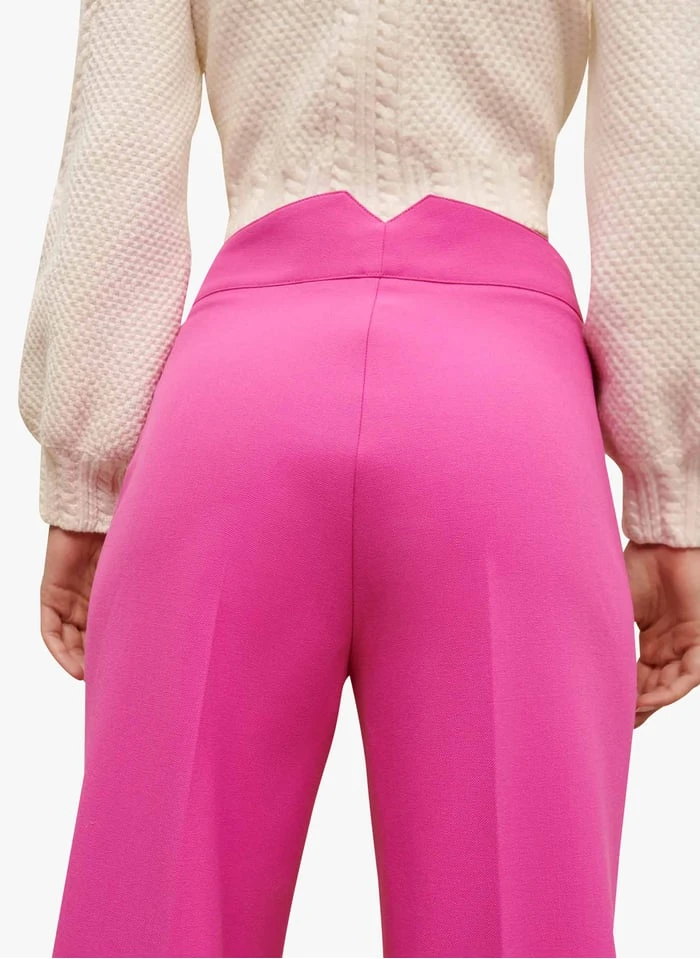 Maje PATRICIA - Wijde Geklede Broek | Roze 4 Maje PATRICIA - Wijde Geklede Broek | Roze - Afbeelding 2