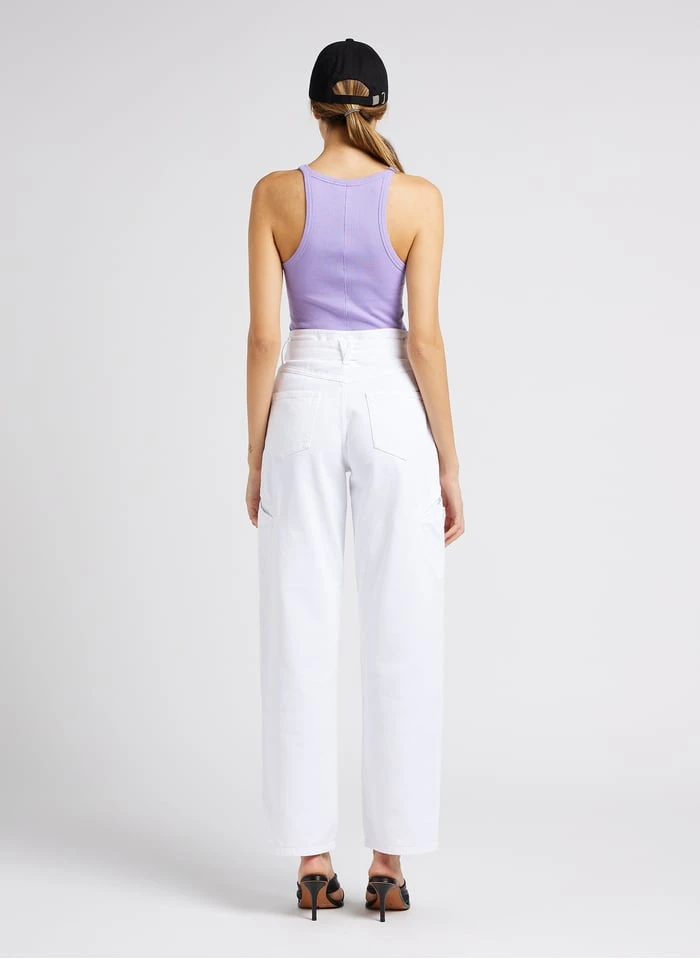 IRO JINN - Katoenen Jeans Met Hoge Taille En Wijd Uitlopende Pijpen | Wit 12 IRO JINN - Katoenen Jeans Met Hoge Taille En Wijd Uitlopende Pijpen | Wit - Afbeelding 10