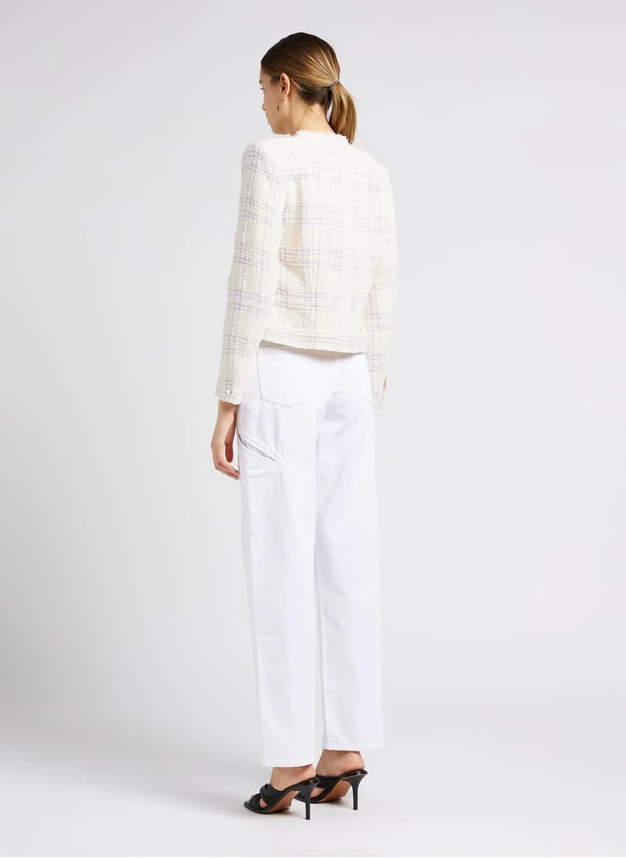 IRO JINN - Katoenen Jeans Met Hoge Taille En Wijd Uitlopende Pijpen | Wit 8 IRO JINN - Katoenen Jeans Met Hoge Taille En Wijd Uitlopende Pijpen | Wit - Afbeelding 6