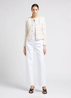 IRO JINN - Katoenen Jeans Met Hoge Taille En Wijd Uitlopende Pijpen | Wit 21 IRO JINN - Katoenen Jeans Met Hoge Taille En Wijd Uitlopende Pijpen | Wit -MORGAN Verkoop 4012007