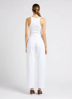 IRO JINN - Katoenen Jeans Met Hoge Taille En Wijd Uitlopende Pijpen | Wit 24 IRO JINN - Katoenen Jeans Met Hoge Taille En Wijd Uitlopende Pijpen | Wit -MORGAN Verkoop 4012011
