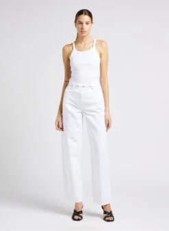 IRO JINN - Katoenen Jeans Met Hoge Taille En Wijd Uitlopende Pijpen | Wit 23 IRO JINN - Katoenen Jeans Met Hoge Taille En Wijd Uitlopende Pijpen | Wit -MORGAN Verkoop 4012012