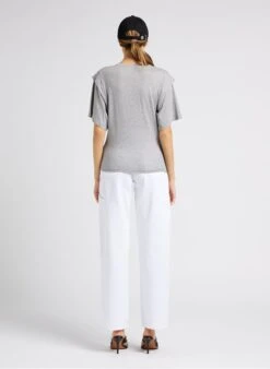 IRO JINN - Katoenen Jeans Met Hoge Taille En Wijd Uitlopende Pijpen | Wit 28 IRO JINN - Katoenen Jeans Met Hoge Taille En Wijd Uitlopende Pijpen | Wit -MORGAN Verkoop 4012018