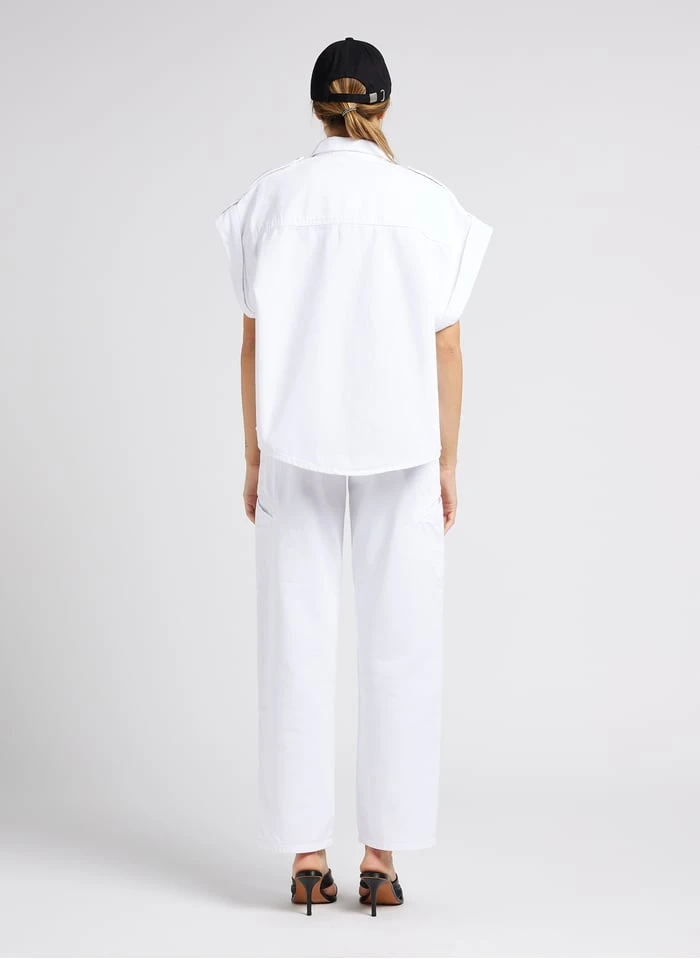 IRO JINN - Katoenen Jeans Met Hoge Taille En Wijd Uitlopende Pijpen | Wit 16 IRO JINN - Katoenen Jeans Met Hoge Taille En Wijd Uitlopende Pijpen | Wit - Afbeelding 14