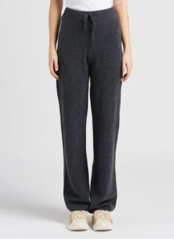 American Vintage DAMSVILLE - Wijde Broek Wolblend | Grijs