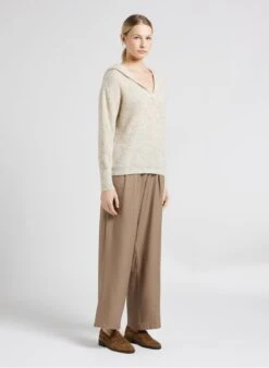 Vila Wijde Broek Met Hoge Taille | Bruin -MORGAN Verkoop 4022501