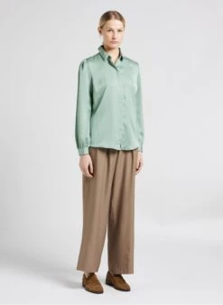 Vila Wijde Broek Met Hoge Taille | Bruin -MORGAN Verkoop 4022505